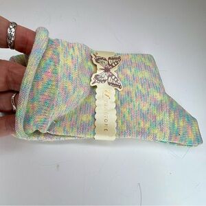 Space-Dye Ankle Socks NWT Blue, Yellow, & Pink Rolled Ruffle Top